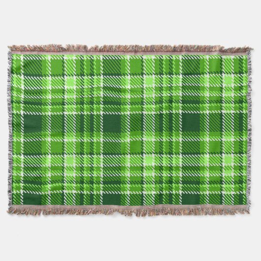 Couverture Motif Checkered de couleur verte (Devant)