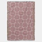 Couverture Motif circulaire imbriqué rouge et blanc (devant Vertical)