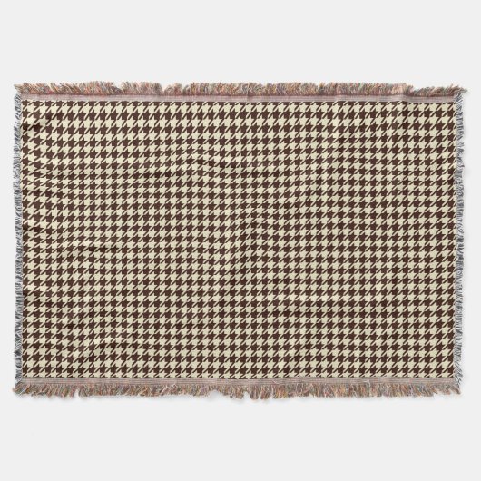 Couverture Motif classique Brown ivoire Pepita Houndstooth (Devant)