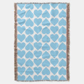Couverture Motif Cœurs Bleus, Romantique, Amour (devant Vertical)