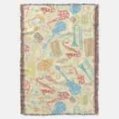 Couverture Motif coloré Abstrait Instruments de musique (devant Vertical)