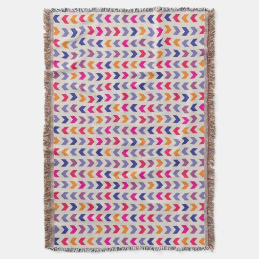 Couverture motif coloré Aztec Chevron (devant Vertical)