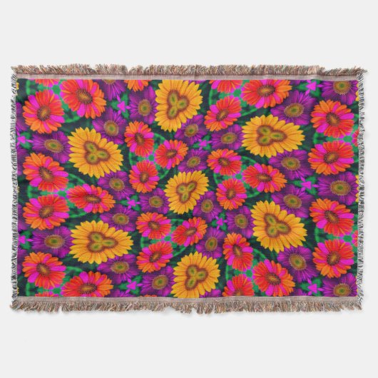 Couverture Motif coloré Daisy Bouquet (Devant)