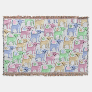 Couverture Motif coloré d'amant de chiwawa