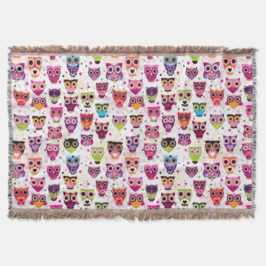 Couverture Motif coloré de hibou pour les enfants 2 (Devant)