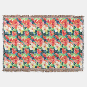 Couverture Motif coloré de ketmie