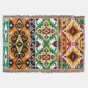 Couverture Motif coloré décoratif dans le style aztèque