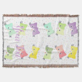 Couverture Motif coloré Happy Kittens (Devant)