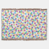 Couverture Motif coloré Polka-Dots amusant (Devant)