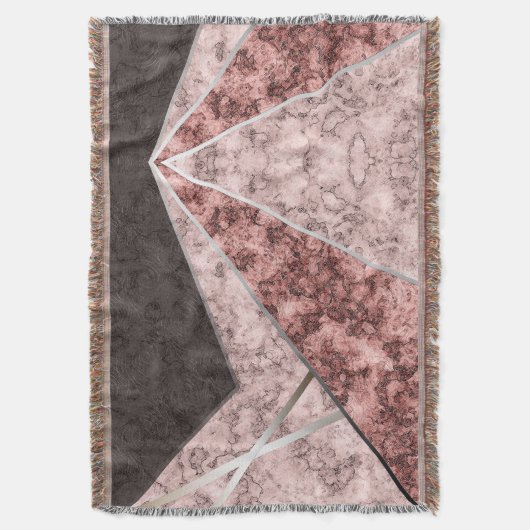 Couverture Motif combo gris rose. (devant Vertical)