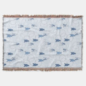 Couverture motif comportant un ours gris (Devant)