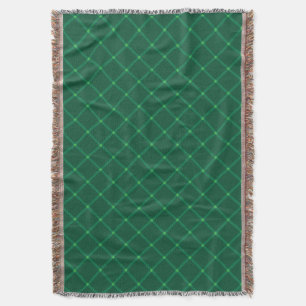 Couverture Motif contemporain en plaid vert foncé