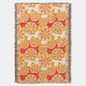 Couverture Motif d'agrumes oranges rétro (devant Vertical)
