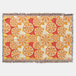 Couverture Motif d'agrumes oranges rétro