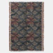 Couverture Motif Damask Noir Or Persan (2) (devant Vertical)