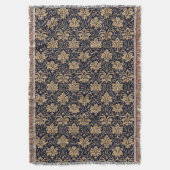 Couverture Motif damassé ébène et or (devant Vertical)