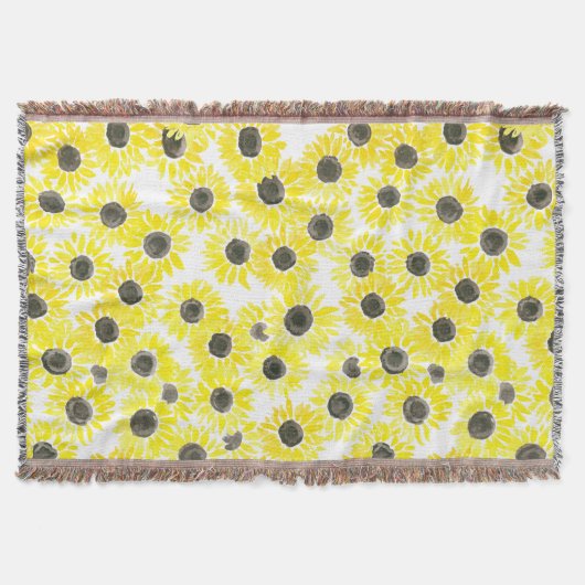 Couverture Motif d'aquarelle des tournesols (Devant)