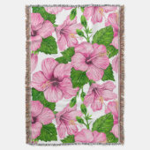 Couverture Motif d'aquarelle d'hibiscus rose (devant Vertical)