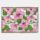 Couverture Motif d'aquarelle d'hibiscus rose (Devant)