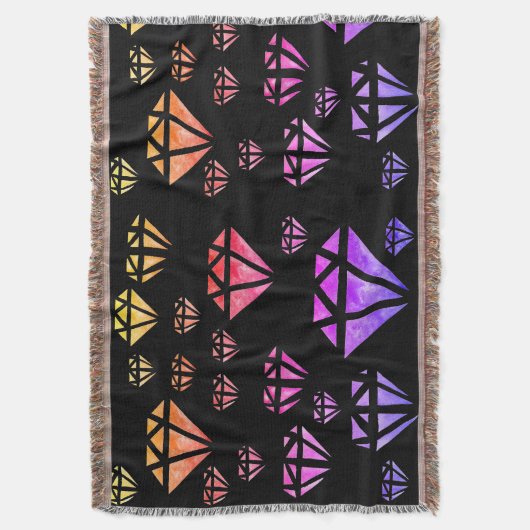 Couverture Motif d'aquarelle Diamonds (devant Vertical)