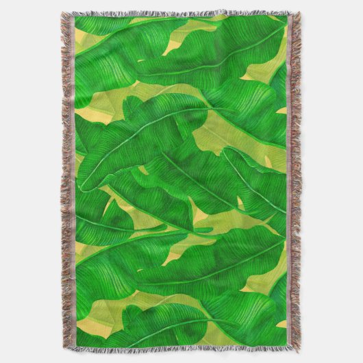 Couverture Motif d'aquarelle feuille Banana (devant Vertical)