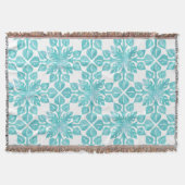Couverture Motif d'aquarelle Hawaiian Tropical Feuille Aqua (Devant)