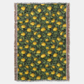 Couverture Motif d'arbre d'agrumes citron vibrant (devant Vertical)