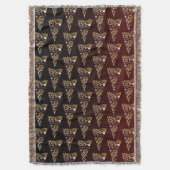 Couverture Motif d'arbre de Noël doré de la paix sur Terre (devant Vertical)