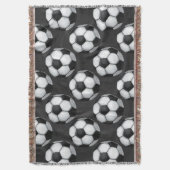 Couverture Motif de balle de football noir et blanc (devant Vertical)