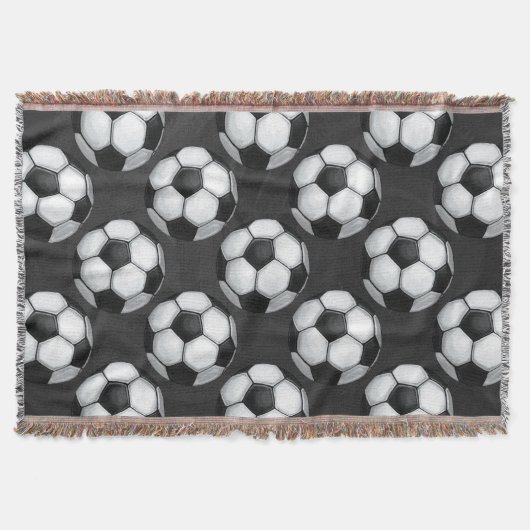 Couverture Motif de balle de football noir et blanc (Devant)