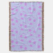Couverture Motif de balle de soccer mignon en violet et bleu (devant Vertical)