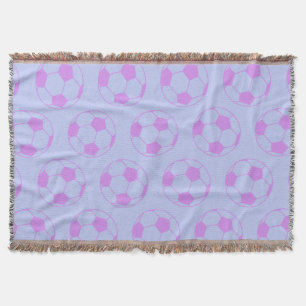 Couverture Motif de balle de soccer mignon en violet et bleu