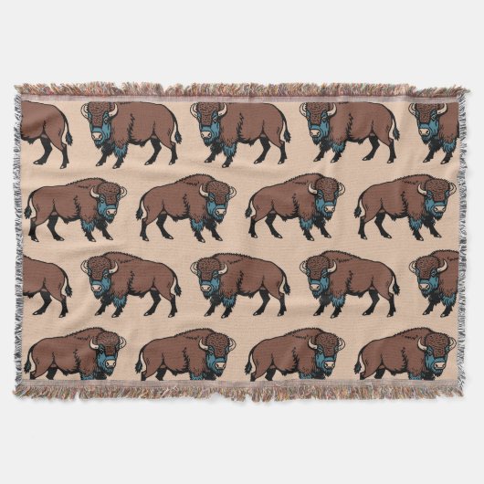 Couverture Motif de bison de Buffalo (Devant)