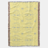 Couverture Motif de bloc Hydrangea - Jaune et Bleu (devant Vertical)