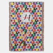 Couverture Motif de boule Monogramme Billiards (devant Vertical)