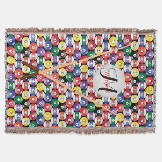 Couverture Motif de boule Monogramme Billiards (Devant)