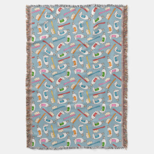 Couverture Motif de brosse à dents et de pâte dentifrice