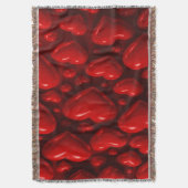 Couverture Motif de bulle Red Hearts (devant Vertical)