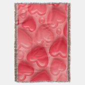 Couverture Motif de bulle rose et rouge Coeurs (devant Vertical)