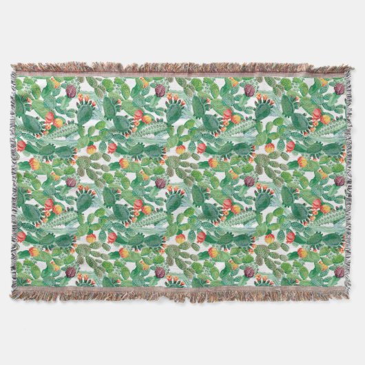 Couverture Motif de cactus d'aquarelle (Devant)