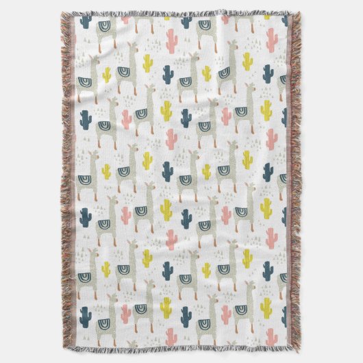 Couverture Motif de cactus et de lamas (devant Vertical)
