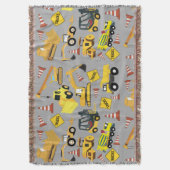 Couverture Motif de camions de construction (devant Vertical)