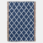 Couverture Motif de carreaux de Quatrefoil bleu marine (devant Vertical)