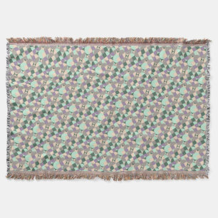 Couverture Motif de cercle abstrait vert beige Lève-couvertur