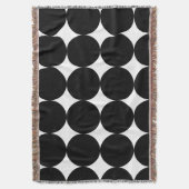 Couverture Motif de cercle géométrique noir blanc rétro (devant Vertical)