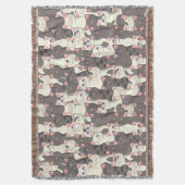 Couverture Motif de chats blancs et gris (devant Vertical)