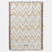 Couverture Motif de chevron blanc or neutre contemporain (devant Vertical)