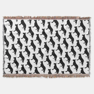 Couverture motif de chien berger noir