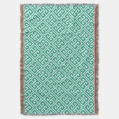 Couverture Motif de clé grecque Emerald Green (devant Vertical)