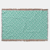 Couverture Motif de clé grecque Emerald Green (Devant)